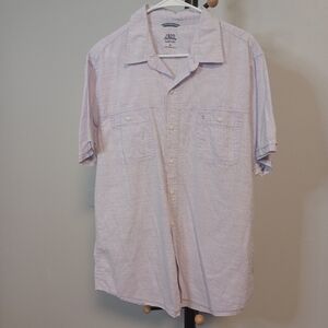 Izod Saltwater Purple Collared Button Down Size XL